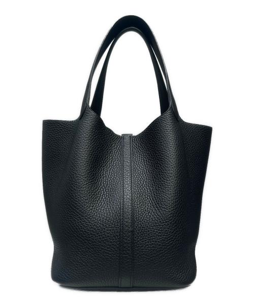HERMES（エルメス）HERMES (エルメス) ピコタンロック MM/ゴールド金具/トリヨンクレマンス/ブラック/U刻印 ブラック サイズ:MMの古着・服飾アイテム