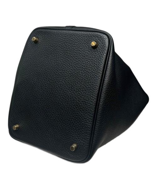 HERMES（エルメス）HERMES (エルメス) ピコタンロック MM/ゴールド金具/トリヨンクレマンス/ブラック/U刻印 ブラック サイズ:MMの古着・服飾アイテム