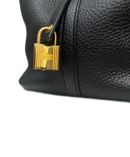 HERMES（エルメス）HERMES (エルメス) ピコタンロック MM/ゴールド金具/トリヨンクレマンス/ブラック/U刻印 ブラック サイズ:MMの古着・服飾アイテム