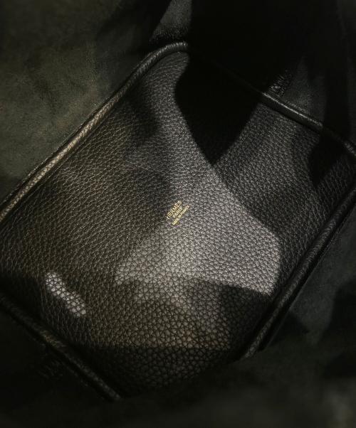 HERMES（エルメス）HERMES (エルメス) ピコタンロック MM/ゴールド金具/トリヨンクレマンス/ブラック/U刻印 ブラック サイズ:MMの古着・服飾アイテム