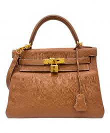 HERMES（エルメス）の古着「ケリー28 内縫い」｜ゴールド×ゴールド金具