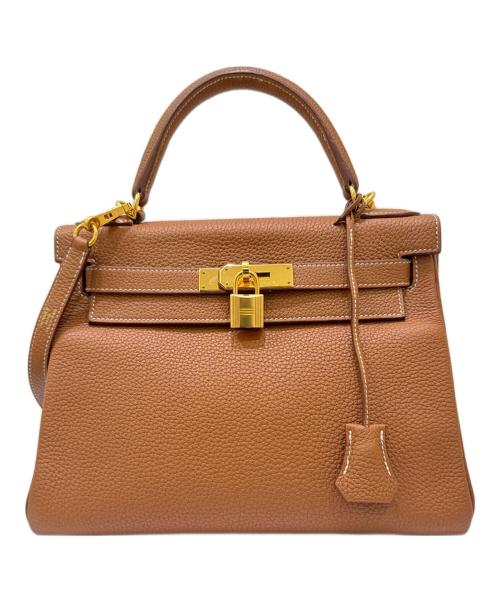 HERMES（エルメス）HERMES (エルメス) ケリー28 内縫い/トゴ/	ゴールド×ゴールド金具/Z刻印:2021年/V金具 ゴールド×ゴールド金具 サイズ:28の古着・服飾アイテム