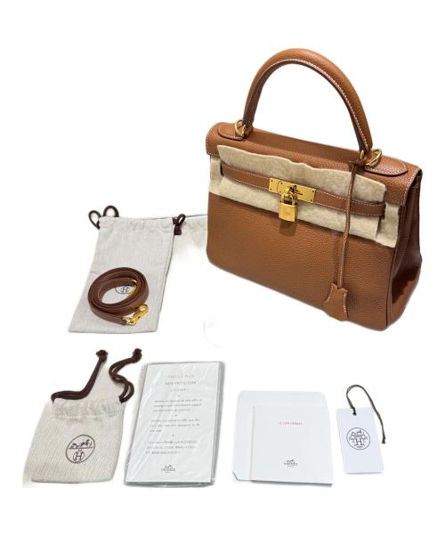 HERMES（エルメス）HERMES (エルメス) ケリー28 内縫い/トゴ/	ゴールド×ゴールド金具/Z刻印:2021年/V金具 ゴールド×ゴールド金具 サイズ:28の古着・服飾アイテム
