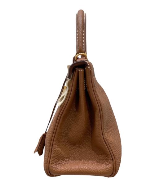 HERMES（エルメス）HERMES (エルメス) ケリー28 内縫い/トゴ/	ゴールド×ゴールド金具/Z刻印:2021年/V金具 ゴールド×ゴールド金具 サイズ:28の古着・服飾アイテム