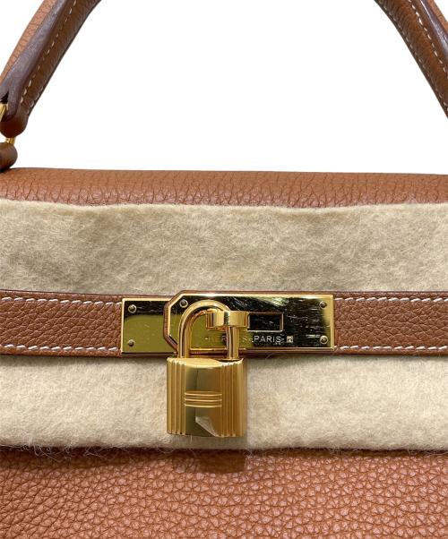 HERMES（エルメス）HERMES (エルメス) ケリー28 内縫い/トゴ/	ゴールド×ゴールド金具/Z刻印:2021年/V金具 ゴールド×ゴールド金具 サイズ:28の古着・服飾アイテム