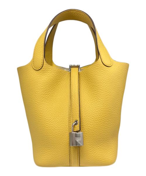 HERMES（エルメス）HERMES (エルメス) ピコタンロック PM/シルバー金具/トリヨンクレマンス/サン/W刻印 サン サイズ:PMの古着・服飾アイテム