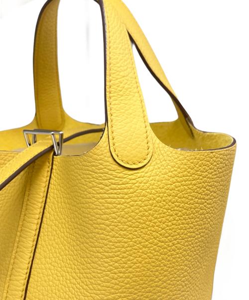 HERMES（エルメス）HERMES (エルメス) ピコタンロック PM/シルバー金具/トリヨンクレマンス/サン/W刻印 サン サイズ:PMの古着・服飾アイテム