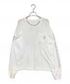 CHROME HEARTSクロムハーツ）の古着「CHクロスロングTシャツ」｜ホワイト