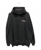 BALENCIAGAバレンシアガ）の古着「BALENCIAGA POLITICAL CAMPAIGN HOODIE/キャンペーンロゴダメージパーカー」｜グレー