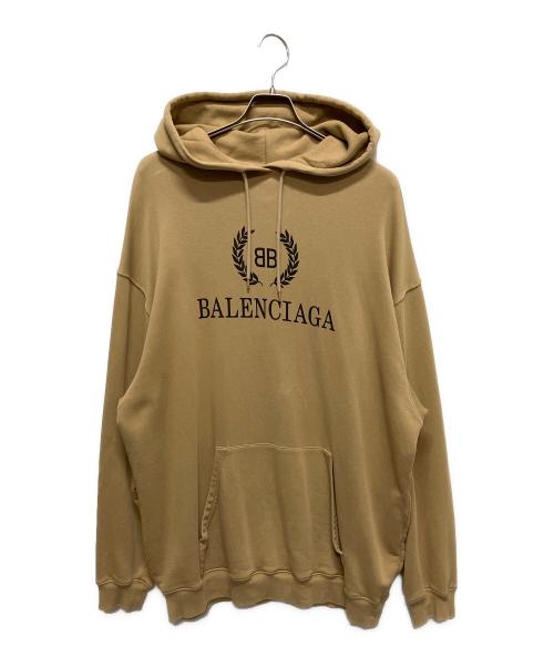BALENCIAGA（バレンシアガ）BALENCIAGA (バレンシアガ) 19AW BB LOGO HOODIE/BBロゴパーカー ベージュ サイズ:Mの古着・服飾アイテム