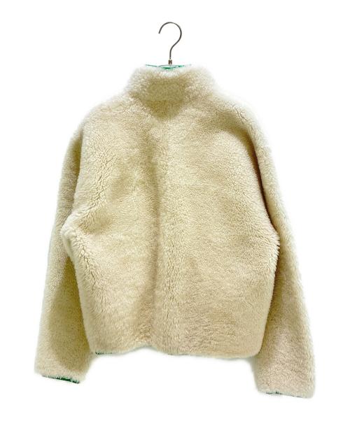 LOUIS VUITTON（ルイ ヴィトン）LOUIS VUITTON (ルイ ヴィトン) 21AW ムートンモノグラムシアリングJKT RM212 FW4 HLL68E アイボリー×グリーン サイズ:44の古着・服飾アイテム