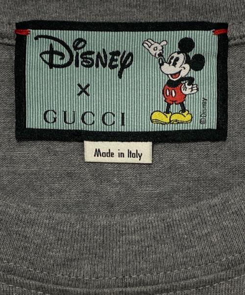 GUCCI（グッチ）GUCCI (グッチ) ミッキーロゴTシャツ グレー サイズ:Lの古着・服飾アイテム