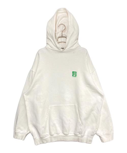 BALENCIAGA（バレンシアガ）BALENCIAGA (バレンシアガ) ロゴパーカー ホワイト サイズ:Lの古着・服飾アイテム