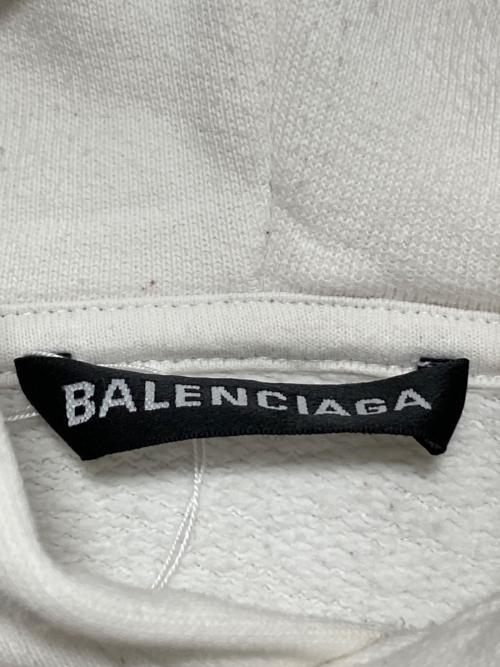 BALENCIAGA（バレンシアガ）BALENCIAGA (バレンシアガ) ロゴパーカー ホワイト サイズ:Lの古着・服飾アイテム