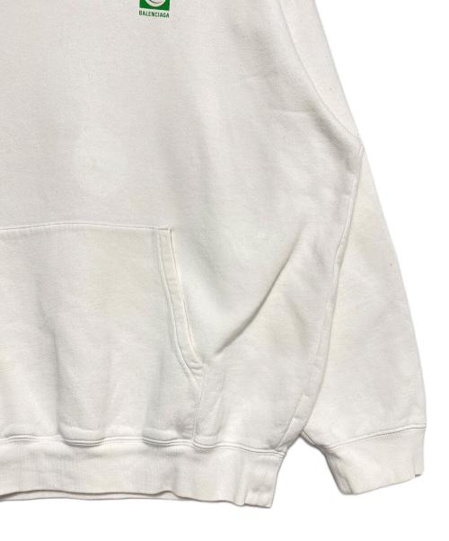 BALENCIAGA（バレンシアガ）BALENCIAGA (バレンシアガ) ロゴパーカー ホワイト サイズ:Lの古着・服飾アイテム