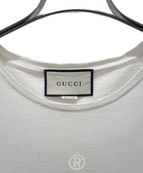 GUCCI（グッチ）GUCCI (グッチ) トーナルロゴ クルーネック Tシャツ アイボリー サイズ:Lの古着・服飾アイテム