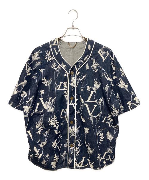 LOUIS VUITTON（ルイ ヴィトン）LOUIS VUITTON (ルイ ヴィトン) 20AW LVリーフデニムベースボール半袖シャツ インディゴ サイズ:XSの古着・服飾アイテム