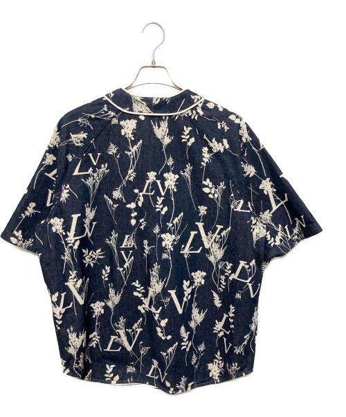 LOUIS VUITTON（ルイ ヴィトン）LOUIS VUITTON (ルイ ヴィトン) 20AW LVリーフデニムベースボール半袖シャツ インディゴ サイズ:XSの古着・服飾アイテム