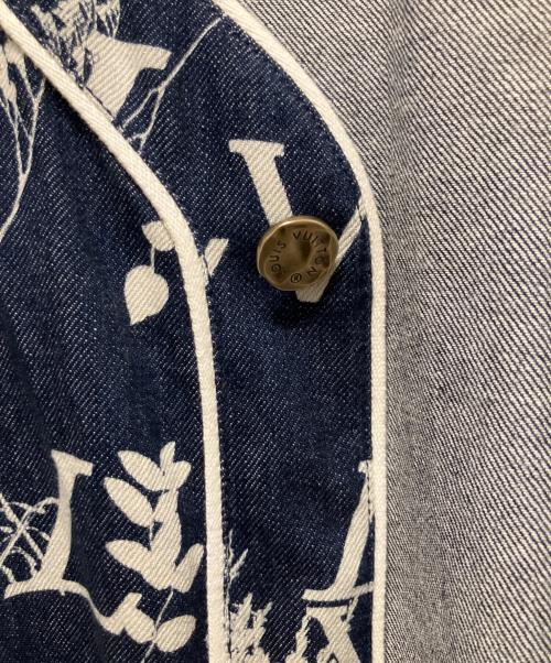 LOUIS VUITTON（ルイ ヴィトン）LOUIS VUITTON (ルイ ヴィトン) 20AW LVリーフデニムベースボール半袖シャツ インディゴ サイズ:XSの古着・服飾アイテム