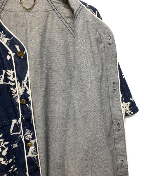 LOUIS VUITTON（ルイ ヴィトン）LOUIS VUITTON (ルイ ヴィトン) 20AW LVリーフデニムベースボール半袖シャツ インディゴ サイズ:XSの古着・服飾アイテム