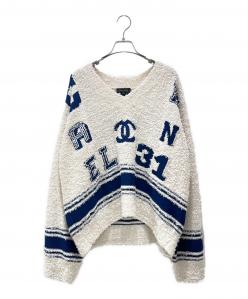 CHANEL（シャネル）の古着「ココマークVネックツイードニット」