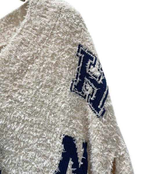 CHANEL（シャネル）CHANEL (シャネル) ココマークVネックツイードニット ベージュ サイズ:Sの古着・服飾アイテム