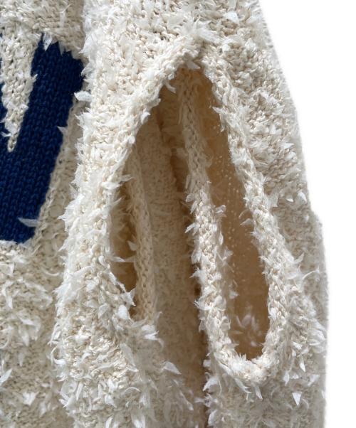 CHANEL（シャネル）CHANEL (シャネル) ココマークVネックツイードニット ベージュ サイズ:Sの古着・服飾アイテム