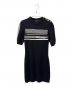 LOUIS VUITTONルイ ヴィトン）の古着「LVインタルシアニットワンピース」｜ブラック