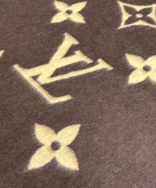 LOUIS VUITTON（ルイ ヴィトン）LOUIS VUITTON (ルイ ヴィトン) モノグラムマフラー　	401486　エシャルプレイキャビック ベージュ×ブラウンの古着・服飾アイテム