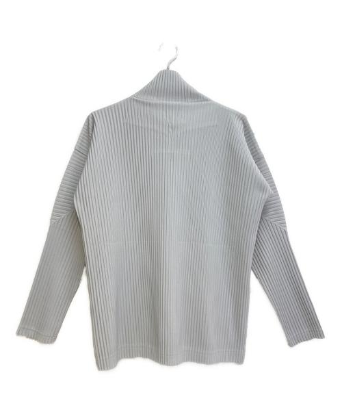 HOMME PLISSE ISSEY MIYAKE（オム プリッセ イッセイ ミヤケ）HOMME PLISSE ISSEY MIYAKE (オムプリッセ イッセイ ミヤケ) プリーツジャケット グレー サイズ:3の古着・服飾アイテム
