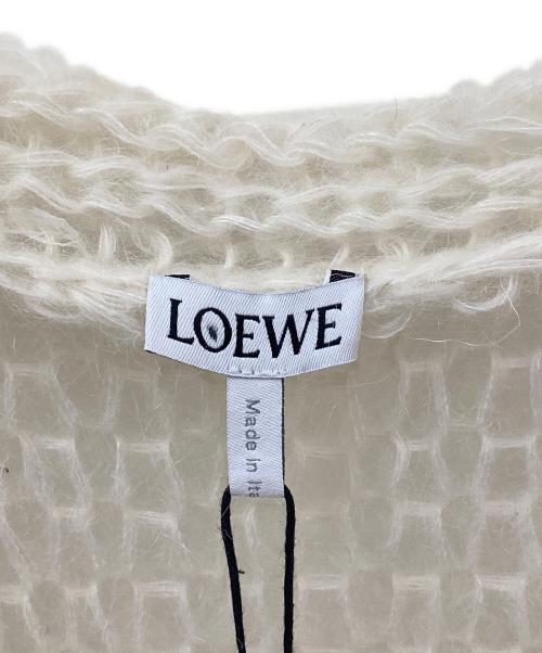 LOEWE（ロエベ）LOEWE (ロエベ) アナグラムかぎ編みカーディガン アイボリー サイズ:XS 未使用品の古着・服飾アイテム
