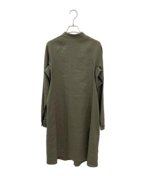 LOEWE（ロエベ）LOEWE (ロエベ) アナグラムポケットシャツワンピース オリーブ サイズ:32の古着・服飾アイテム