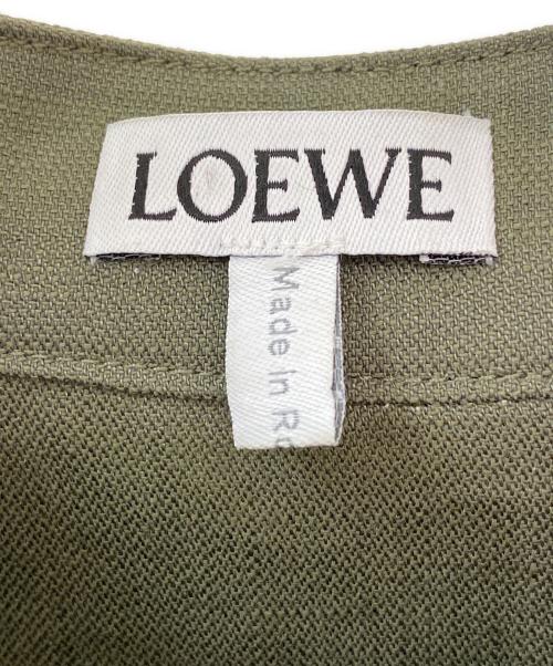 LOEWE（ロエベ）LOEWE (ロエベ) アナグラムポケットシャツワンピース オリーブ サイズ:32の古着・服飾アイテム