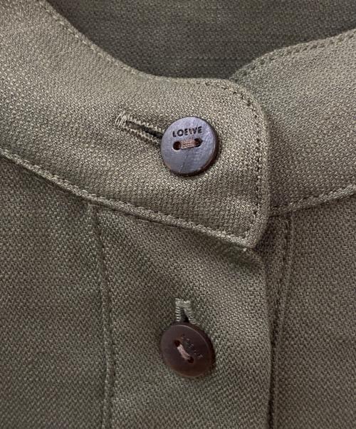 LOEWE（ロエベ）LOEWE (ロエベ) アナグラムポケットシャツワンピース オリーブ サイズ:32の古着・服飾アイテム