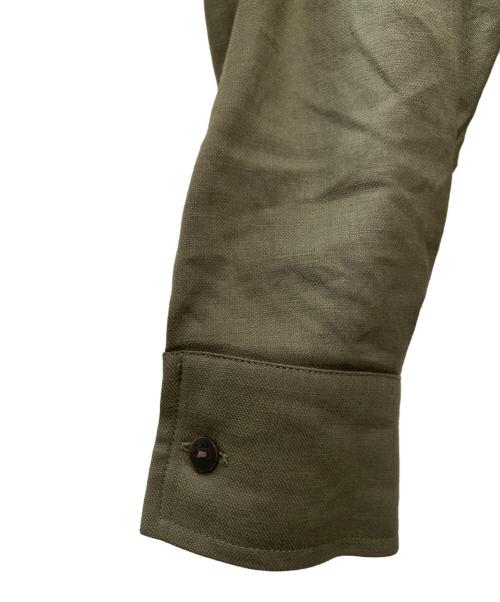 LOEWE（ロエベ）LOEWE (ロエベ) アナグラムポケットシャツワンピース オリーブ サイズ:32の古着・服飾アイテム