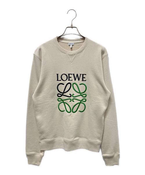 LOEWE（ロエベ）LOEWE (ロエベ) ANAGRAM SWEAT アナグラム ロゴ スウェット プルオーバー ベージュ サイズ:XSの古着・服飾アイテム