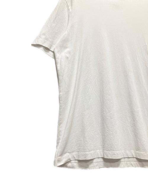 MONCLER（モンクレール）MONCLER (モンクレール) MAGLIA T-SHIRT ネックロゴカットソー ホワイト サイズ:XLの古着・服飾アイテム