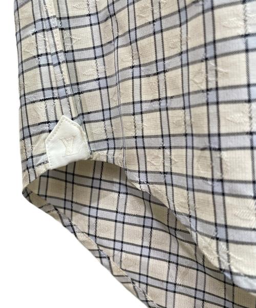 LOUIS VUITTON（ルイ ヴィトン）LOUIS VUITTON (ルイ ヴィトン) モノグラムチェックシャツ ベージュ×ブルー サイズ:XSの古着・服飾アイテム