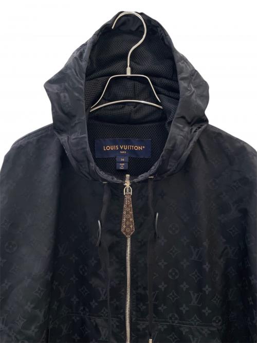 LOUIS VUITTON（ルイ ヴィトン）LOUIS VUITTON (ルイ ヴィトン) シャイニーモノグラムショートパーカー ブラック サイズ:34の古着・服飾アイテム