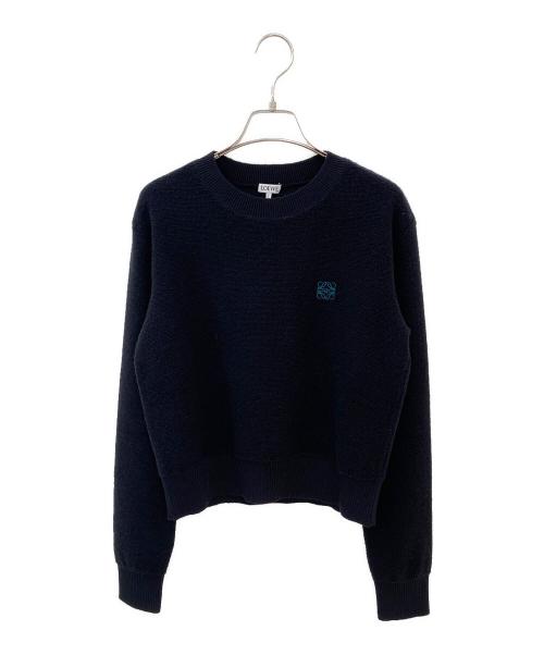 LOEWE（ロエベ）LOEWE (ロエベ) アナグラムパイルニット ブラック サイズ:Sの古着・服飾アイテム