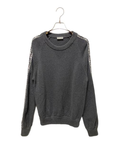 Christian Dior（クリスチャン ディオール）Christian Dior (クリスチャン ディオール) 19AW オブリーク コットン プルオーバーセーター グレー サイズ:Sの古着・服飾アイテム