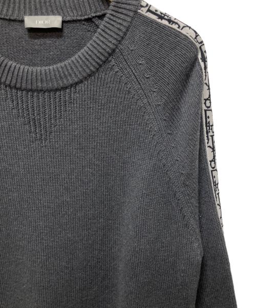 Christian Dior（クリスチャン ディオール）Christian Dior (クリスチャン ディオール) 19AW オブリーク コットン プルオーバーセーター グレー サイズ:Sの古着・服飾アイテム