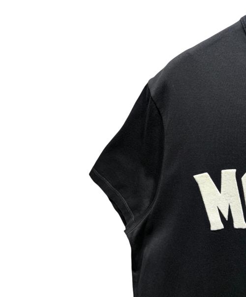 MONCLER GENIUS（モンクレール ジーニアス）MONCLER GENIUS (モンクレール ジーニアス) フロッキーロゴTシャツ ブラック サイズ:Ｍの古着・服飾アイテム