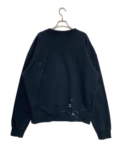 Dior（ディオール）Dior (ディオール) Travis Scott (トラヴィス・スコット) ペンキ加工ロゴスウェット ブラック サイズ:Lの古着・服飾アイテム