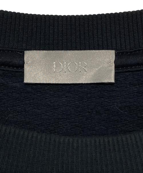 Dior（ディオール）Dior (ディオール) Travis Scott (トラヴィス・スコット) ペンキ加工ロゴスウェット ブラック サイズ:Lの古着・服飾アイテム