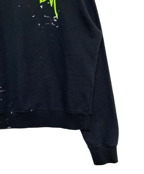 Dior（ディオール）Dior (ディオール) Travis Scott (トラヴィス・スコット) ペンキ加工ロゴスウェット ブラック サイズ:Lの古着・服飾アイテム