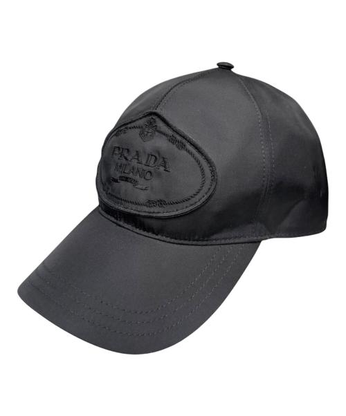 PRADA（プラダ）PRADA (プラダ) ロゴキャップ ブラック サイズ:Mの古着・服飾アイテム