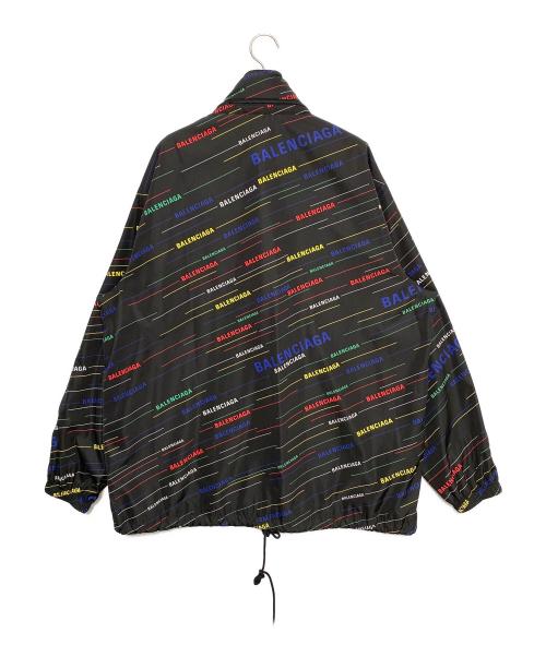 BALENCIAGA（バレンシアガ）BALENCIAGA (バレンシアガ) オールオーバーロゴコーチジャケット ブラック サイズ:44の古着・服飾アイテム