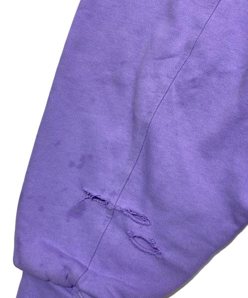 BALENCIAGA（バレンシアガ）BALENCIAGA (バレンシアガ) Caps Destroyed Hoodie パープル サイズ:Sの古着・服飾アイテム