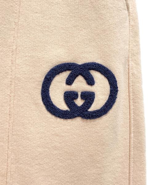 GUCCI（グッチ）GUCCI (グッチ) GGロゴジョギングパンツ/コットンジャージージョギングパンツ ピンク サイズ:Sの古着・服飾アイテム